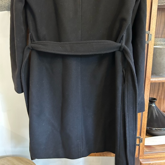 Aritzia Wilfred black wool tie-front coat no size tag - Picture 8 of 11